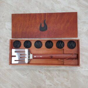 UNIQUE Vintage CHAR BROIL Tuscan BARBECUE Meat Steak Branding Medallion SET new